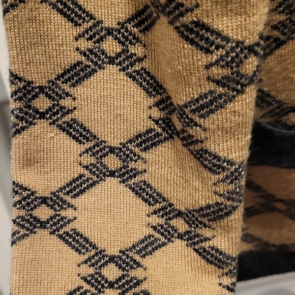 Pendleton Tan & Black Cardigan Ladies Merino Wool Sweater Size Petite Small - Picture 5 of 7